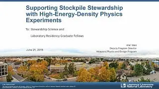 DOE NNSA SSGF 2018: Supporting Stockpile Stewardship with High-energy-density Physics Experiments