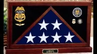 Flag display cases for Military Coffin, Casket flag display cases