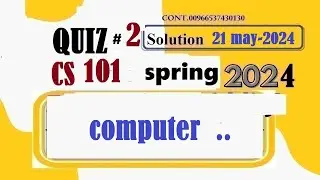 cs 101 quiz 2 solution spring 2024|computer intro.