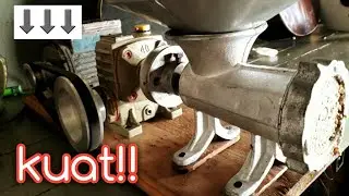 CONTOH MESIN GILING KACANG PAKAI DINAMO POMPA AIR gearbox wpa 40 rasio 1:40