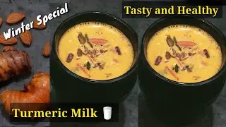 Healthy Turmeric Milk For Winters | Badam Milk Shake 🥛 | Haldi Wala Dudh 