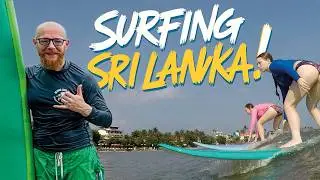 Trying Surfing for the First Time in Sri Lanka! Jetlag? Who Cares!