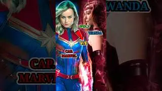 Who Is Stronger, Scarlet Witch or Captain Marvel? 😘 ||#shorts