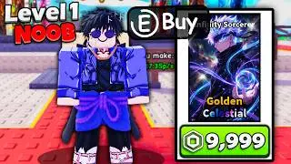 Starting as Noob with OP CARD in Anime Card Farm Roblox!