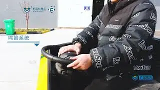 Manually Guided Electric Platform Truck with Steering Wheel