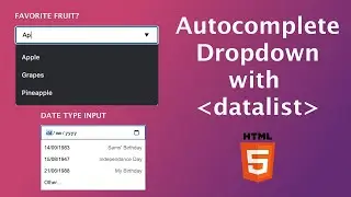 Autocomplete predefined input options dropdown with Datalist - HTML 5