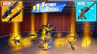 MEGAZORD ALL MYTHIC AND EXOTIC GUNS IN FORTNITE (NEW! Fortnite Chapter 7 Season 1)
