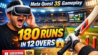 Meta Quest 3S Gameplay | IB Cricket 180 Run Chase In Just 12 Overs 🤯 Record Gameplay