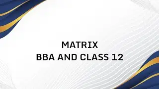 Matrix Objective Question class // 11 // CCSU Exam  // For BBA  III Year Student