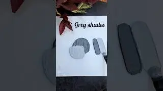 How to get grey colour and shades by acrylics | acrylic colour mixing for grey #grey #shortsfeed
