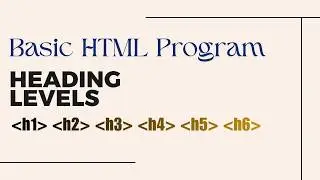 Basic HTML program to show Heading levels