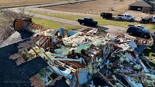 11-30-2022 Caledonia, MS Tornado Damage - Drone - Lowndes County.mp4