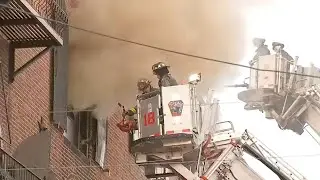 2 firefighters injured after massive fire destroys Brooklyn artist warehouse