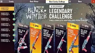 Free Fire Black Winter Legendary Challenge || Winterlands AK, M1014 & MP40 in Black Sunday Challenge