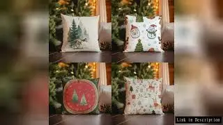 Home Decor Christmas Tree Patchwork Pillow Cover Decor Pattern Cushion Cover Suitable for Sofa Bedro