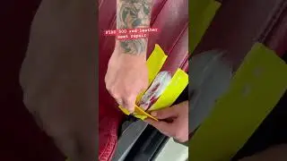 FIAT 500 red leather seats restoration