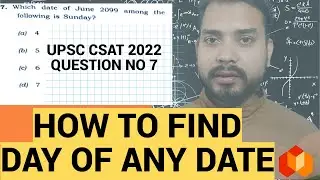 How to find day of any date. The Doomsday Algorithm #upsccsat