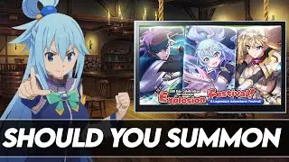SHOULD YOU SUMMON ON THE RE RELEASE LEGENDARY AQUA DARKNESS KAZUMA BANNER??? KONOSUBA FANTASTIC DAYS