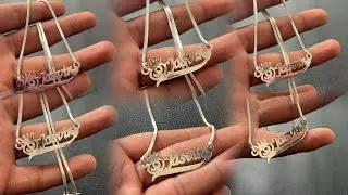 Silver Name Locket design with price | Silver chain for girls name 2024