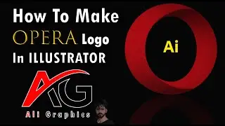 How to create opera mini logo | How to make opera logo in illustrator 2022      اردو & ہندیLanguage
