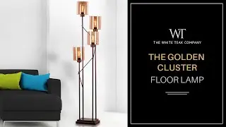 The Golden Cluster Floor Lamp | White Teak