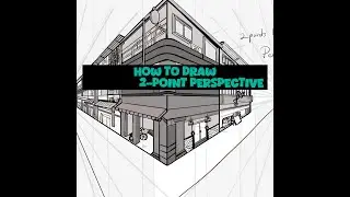How to Draw Buildings in 2-Point Perspective(Procreate Time-Lapse)