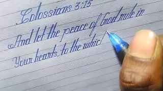 Handwriting in Bible | Colossians 3:15 in Bible | Yeshu ka vachan | Handwriting practice video 
