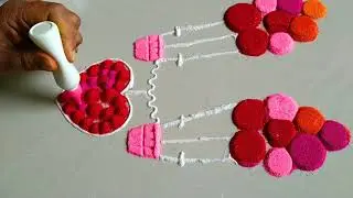 Rose day special valentine's day Rangoli designs #726