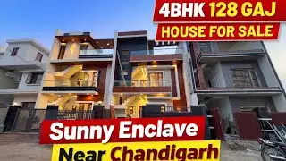 4BHK double story house jo bana hai 128 Gaj plot par, located in Sunny Enclave, Near Chandigarh 🏠✅