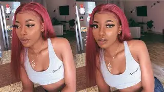 INVISIBLE LACE RED WIG INSTALL | ft. Jazz Star Hair beginner friendly