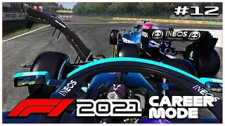 F1 2021 CAREER MODE Part 12 | THE TWO MERCEDES COLLIDE! AMAZING BATTLE FOR THE LEAD!