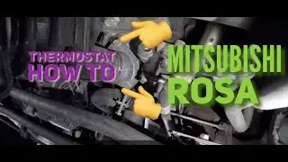 AllTorque How To. Mitsubishi Rosa Thermostat Replacement. 4M50 Engine. #how to #rosa #bus #4M50