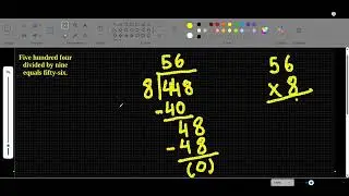 Four hundred forty eight divided by eight equals fifty six