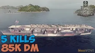 World of WarShips | Ryūjō | 5 KILLS | 85K Damage - Replay Gameplay 4K 60 fps