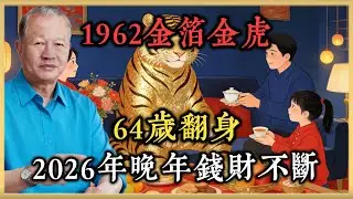 1962金箔金虎64歲翻身！2026將星入命，子女發達孝敬父母，晚年錢財不斷！#曾仕強#國學經典#國學智慧#曾講國學