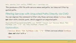 Exporting Windows Service Paths Using cmd to Detect Unquoted Service Path Vulnerabilities