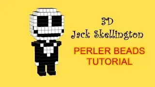 Nightmare Before Christmas Jack Skellington 3D Hama Beads Perler Artkal tutorial