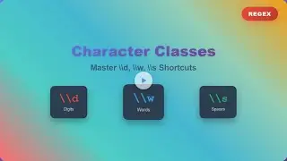 Master Regex: Character Classes \d, \w, \s Explained for Beginners!
