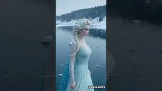 Queen Elsa Walking Across Water &mdash; Ice Magic Scene |Ai ulta HD