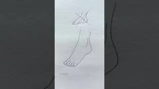 Right Way To Draw Feet #shorts #shortsfeed #youtubeshorts #art
