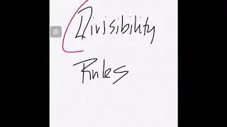 Divisibility Rules