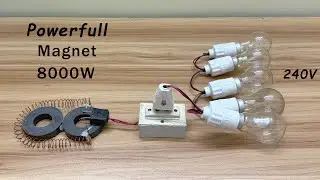 How to make 8000w free electricity energy self running with copper wire & magnet at home