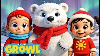 Milla, Erik & Zuri Bobo the Polar Bear 🐻 The Arctic Stomp Song! Kids Music & Polar Animals.