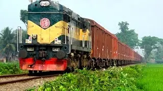 A Long Freight Train(coming from India)running towards Khulna railway Station
