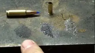Эксперимент по горению пороха патрона FN 5.7x28 SS197SR