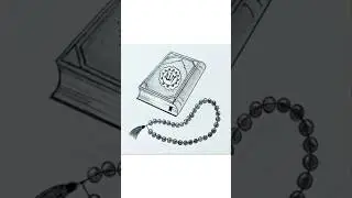 Easy to draw Quran with Tasbeeh || Beautiful Quran drawing tutorial step by step..#quran #tasbeeh