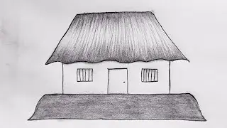 House Drawing 🏡 How To Draw A House Drawing Easy Step By Step // Very Easy House Drawing🏡