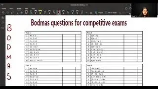 50+ BODMAS QUESTIONS FOR COMPETITIVE EXAMS II BASICS AND ADVANCED BOTH II MUST WATCH  #maths #girl