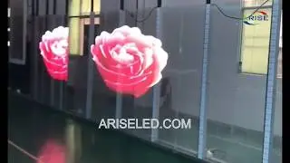 High Brightness Transparent Full Color LED Video Wall for Window Glass,led curtain flexible transpar