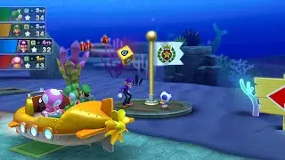 Mario Party 10 Mario Party #548 Waluigi vs Toadette vs Yoshi vs Luigi Whimsical Waters Master